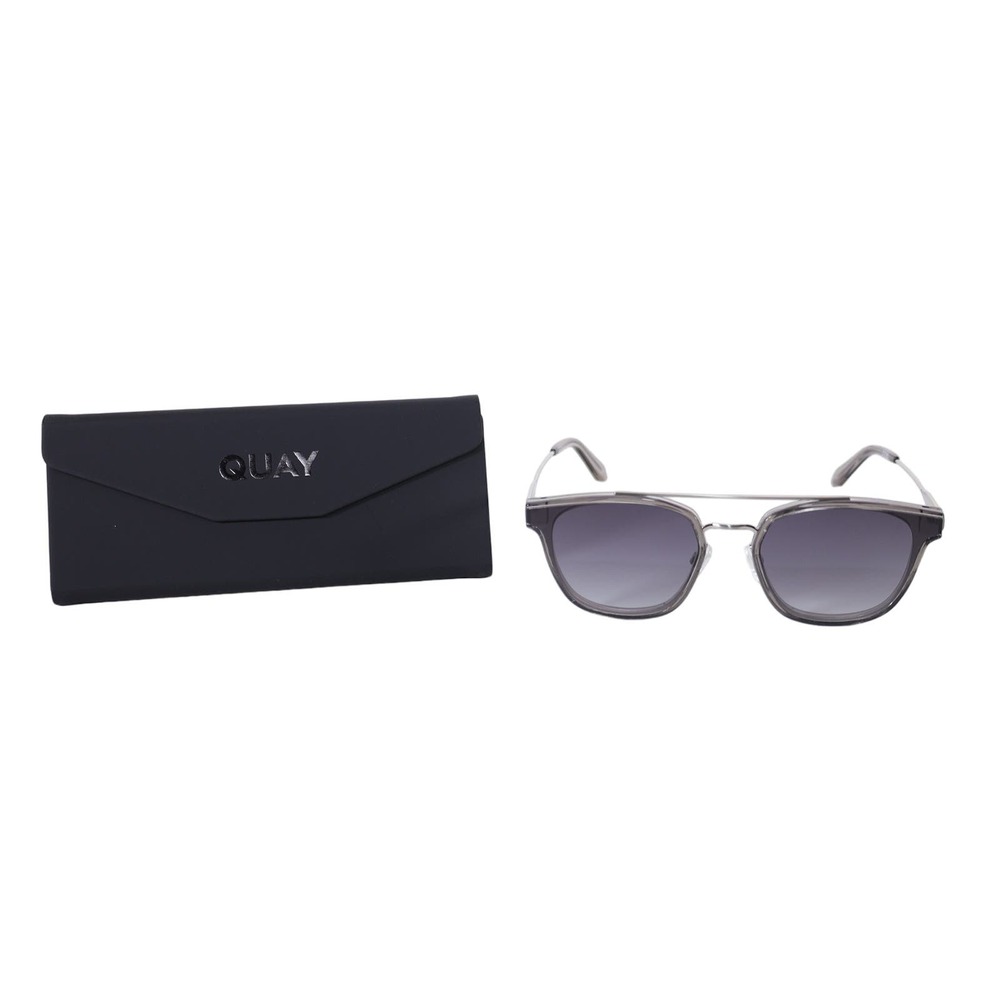 Quay Australia GETAWAY Metal Round Sunglasses - Grey/Smoke - NWT - Picture 14 of 15